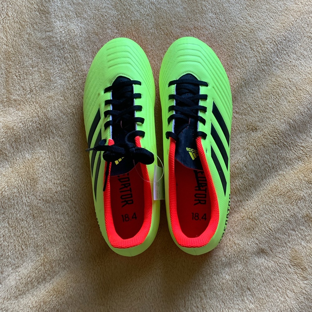 NWT Neon yellow Adidas Cleats